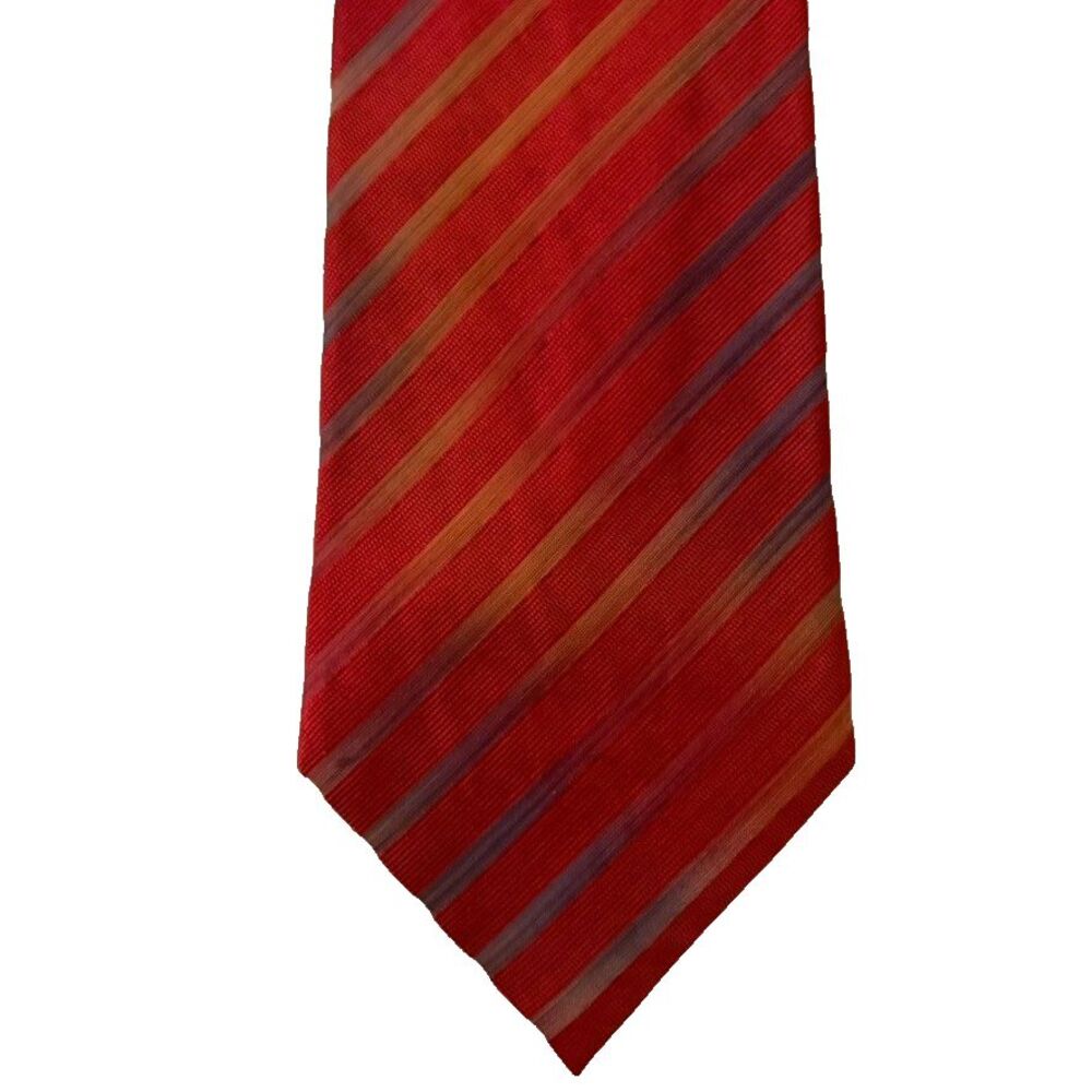 Bolgheri Neck Tie Red Striped Silk Blend Men's Career